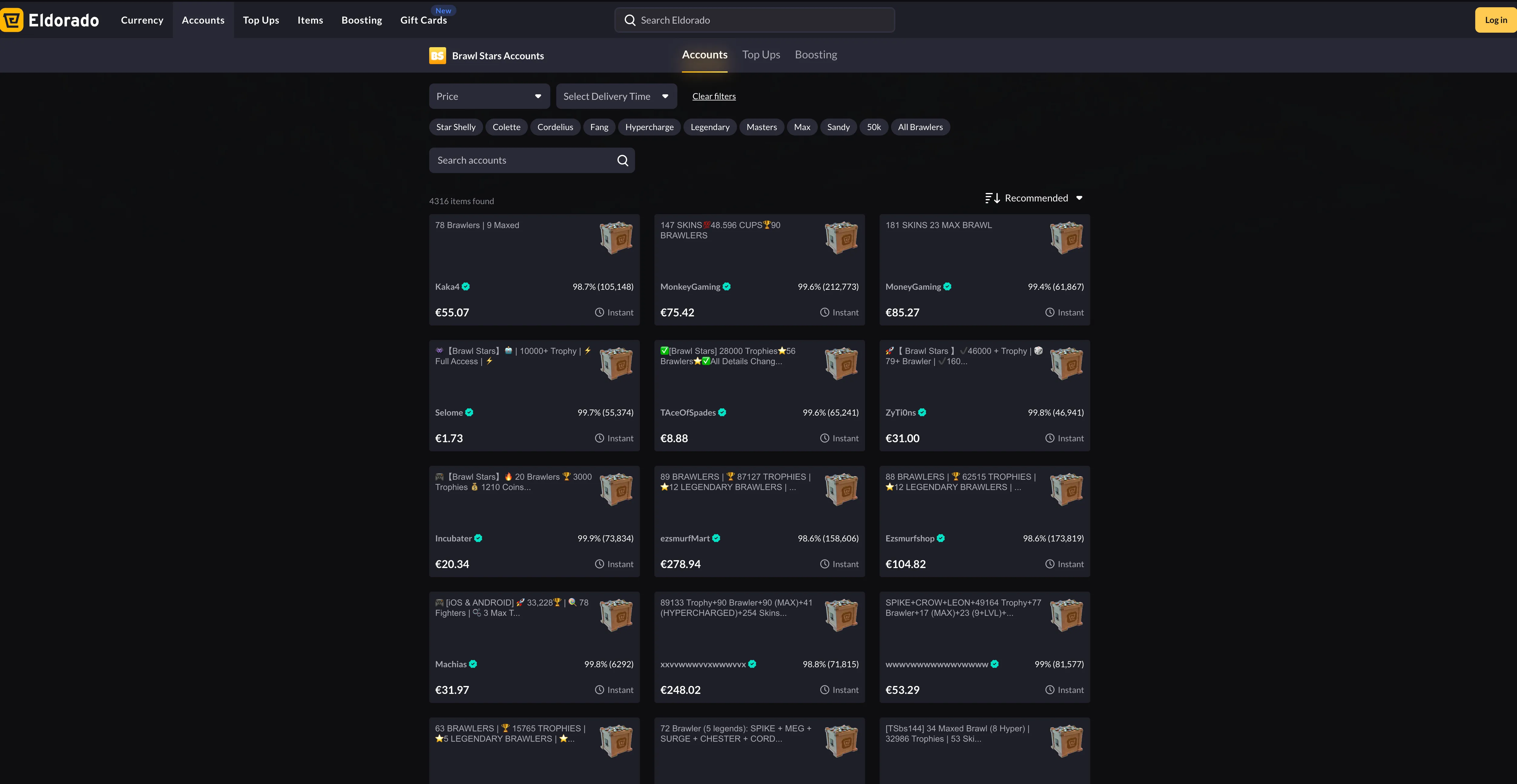 Eldorado brawl stars accounts